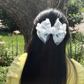 White Large Floral Bloom Barrette