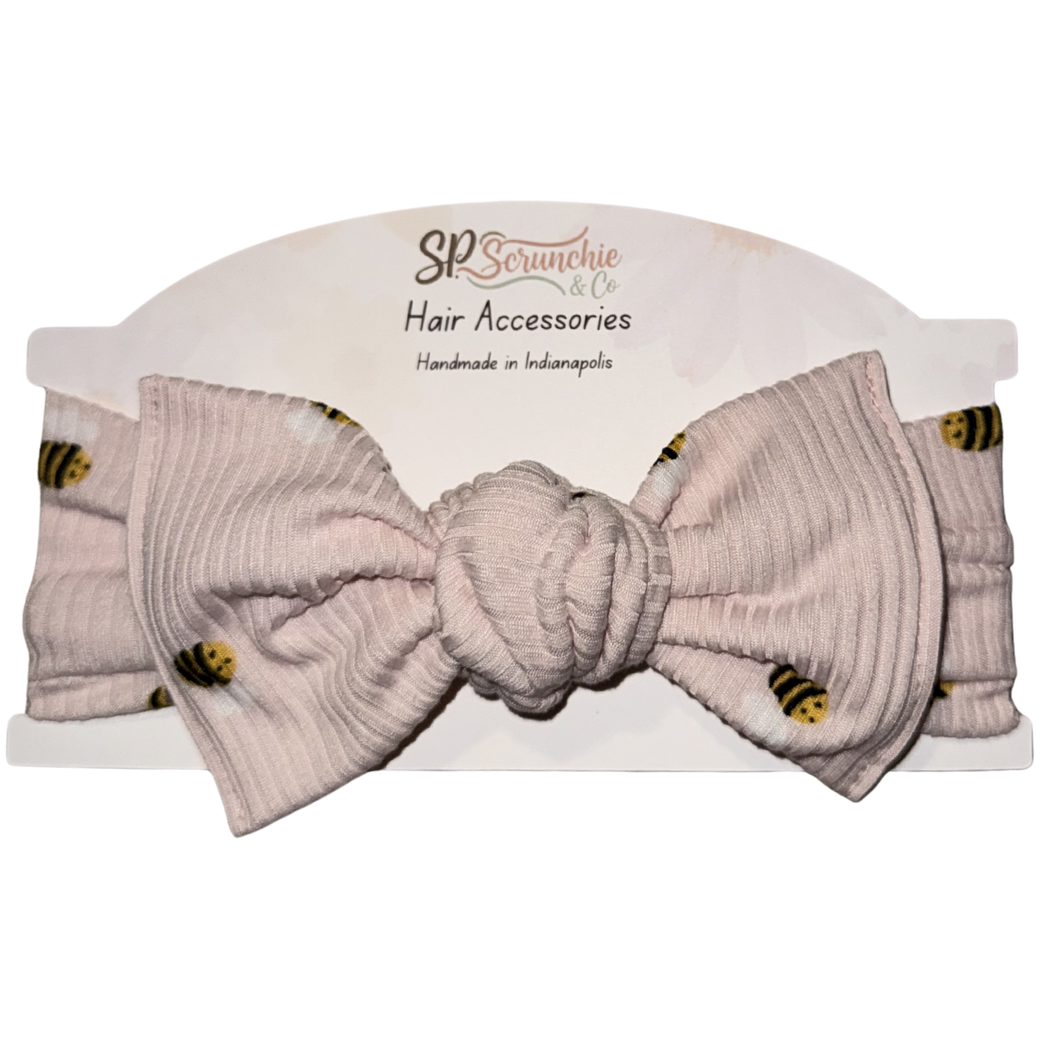 3-6 Months Bee Print Stretchy Knot Headband