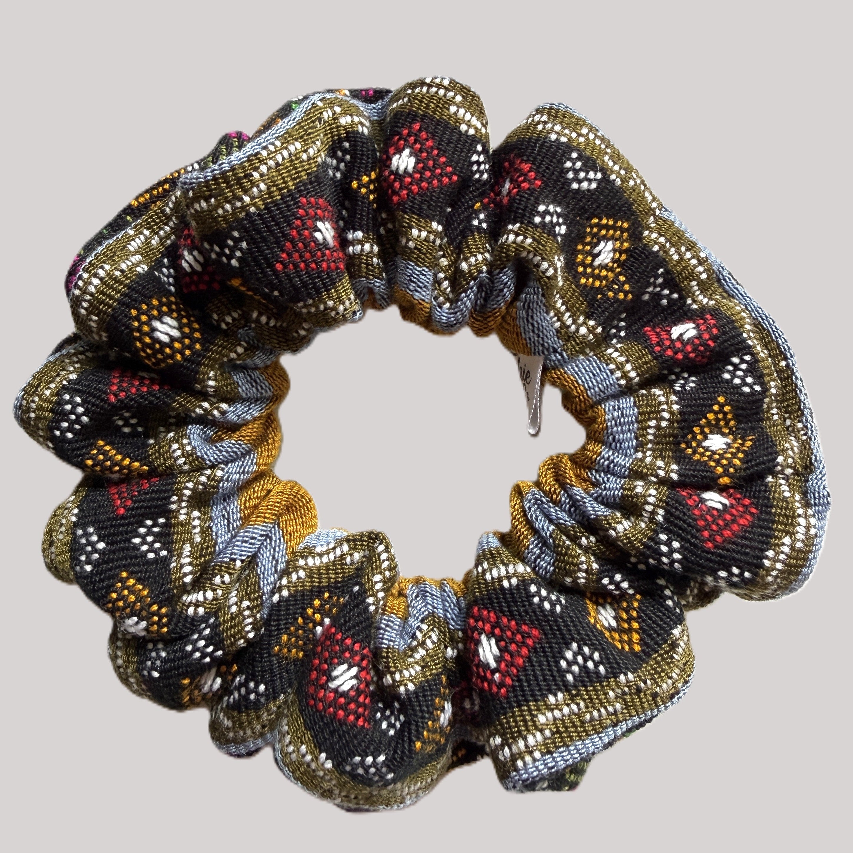 Medium Burmese Chin textile collection scrunchies