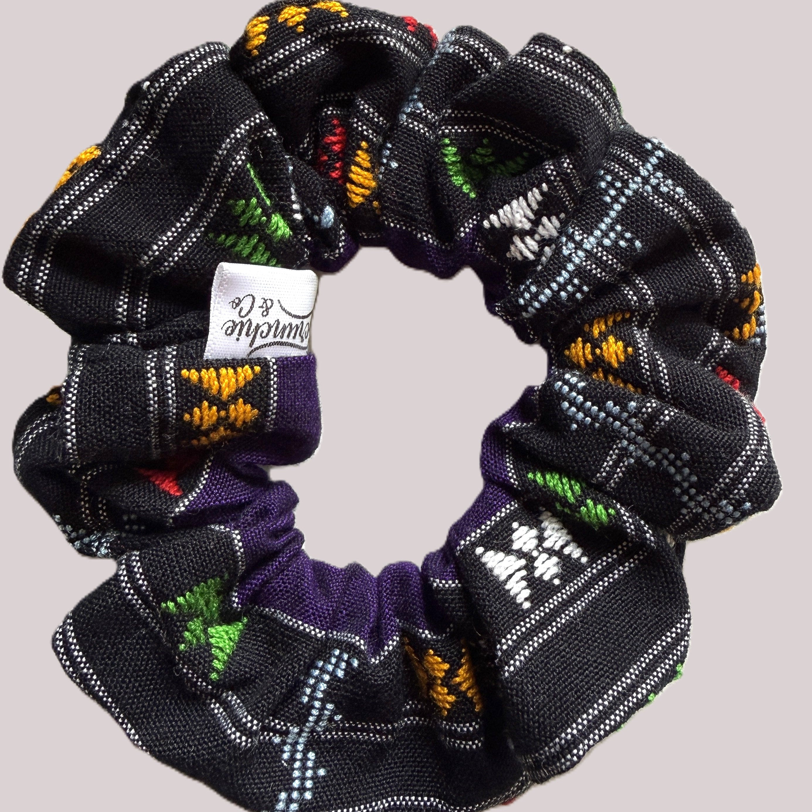 Medium Burmese Chin textile collection scrunchies