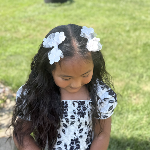 Bow Floral Hair clip