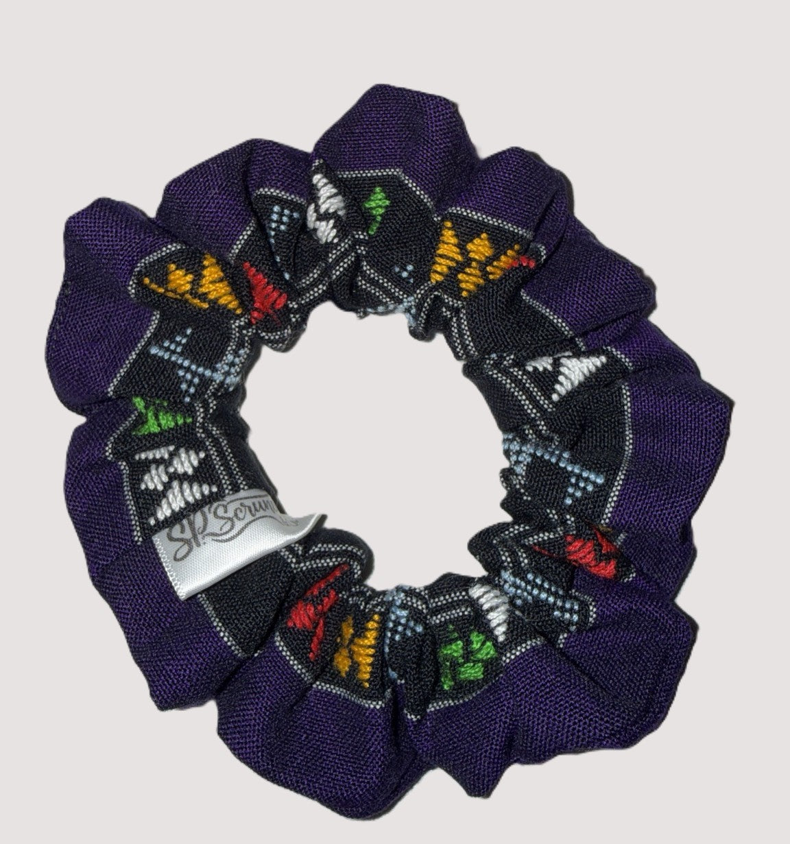 Medium Burmese Chin textile collection scrunchies